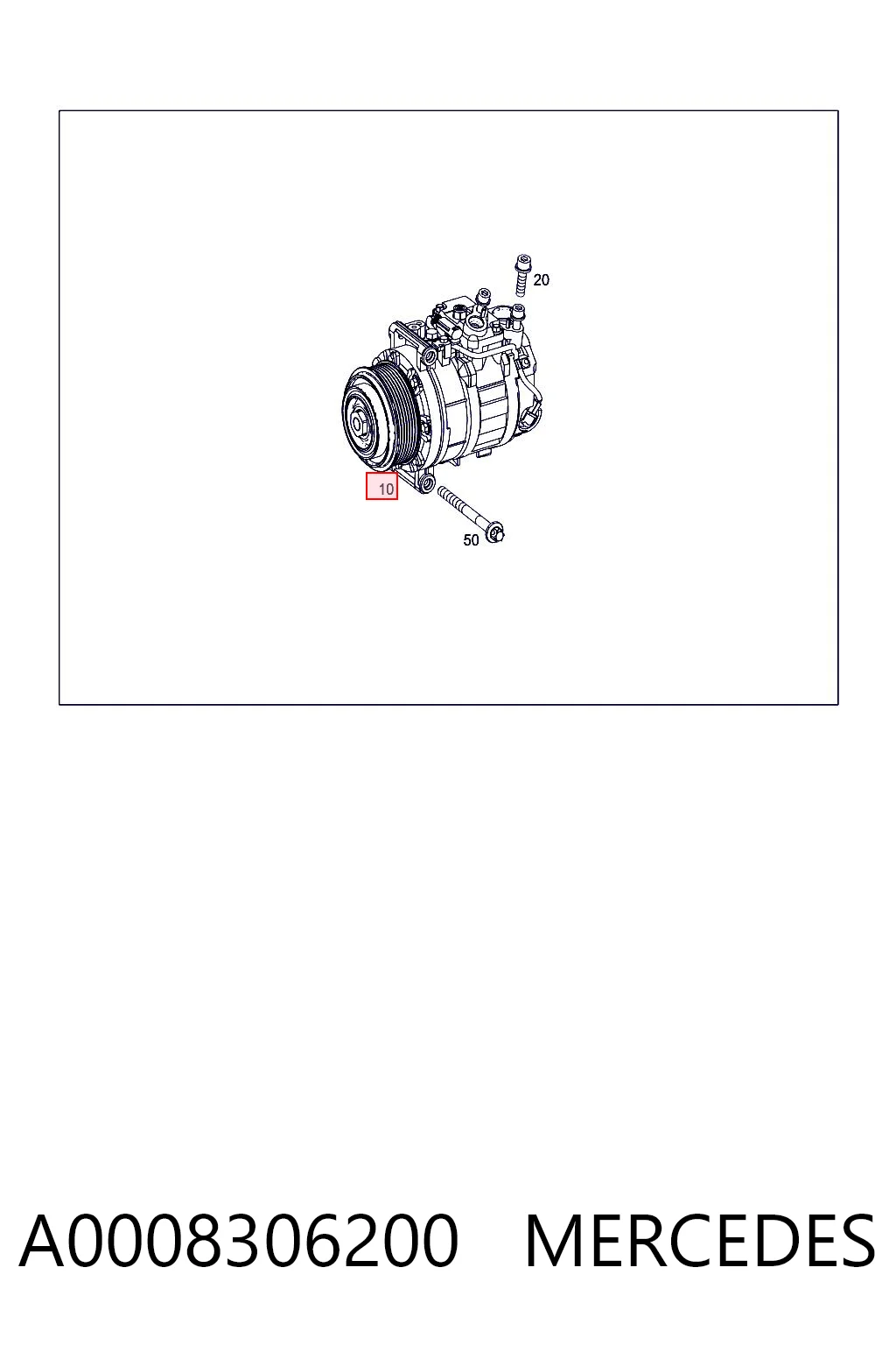 A0008306200 Mercedes Компресор холодоагенту