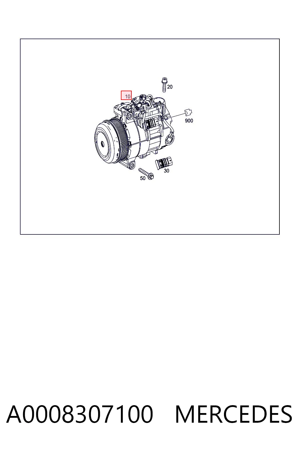 A0008307100 Mercedes Компресор холодоагенту