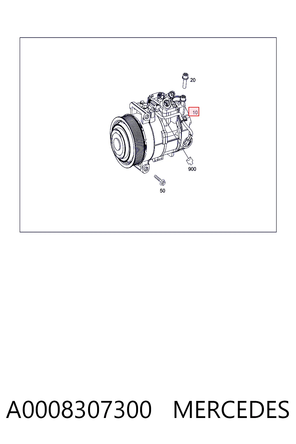 A0008307300 Mercedes Компресор холодоагенту