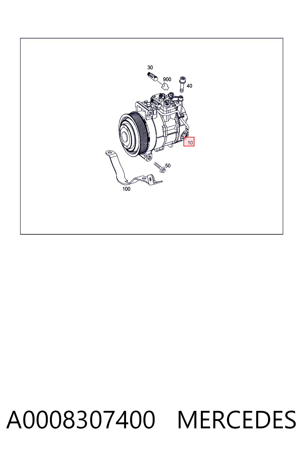 A0008307400 Mercedes Компресор холодоагенту