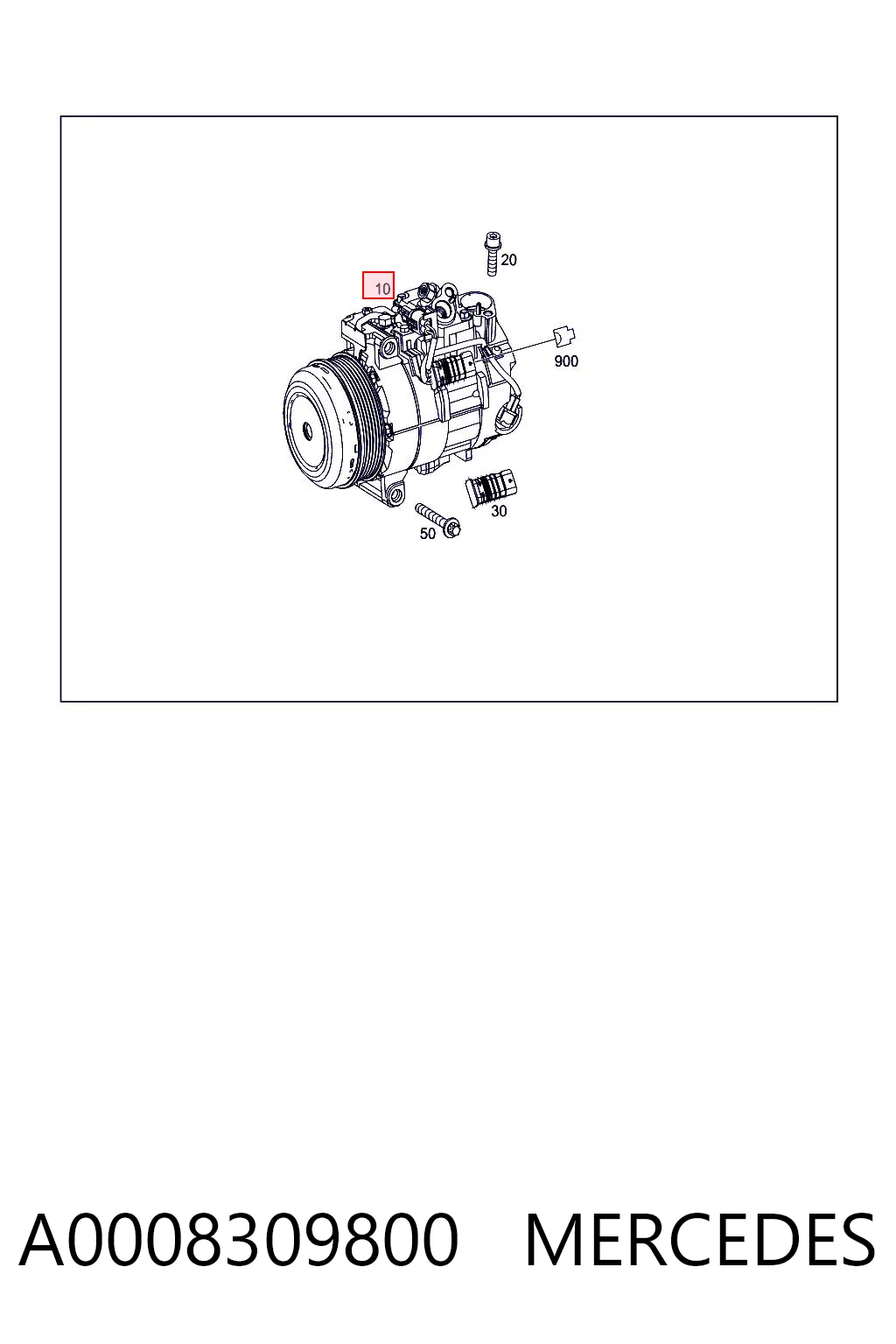 A0008309800 Mercedes Компресор холодоагенту