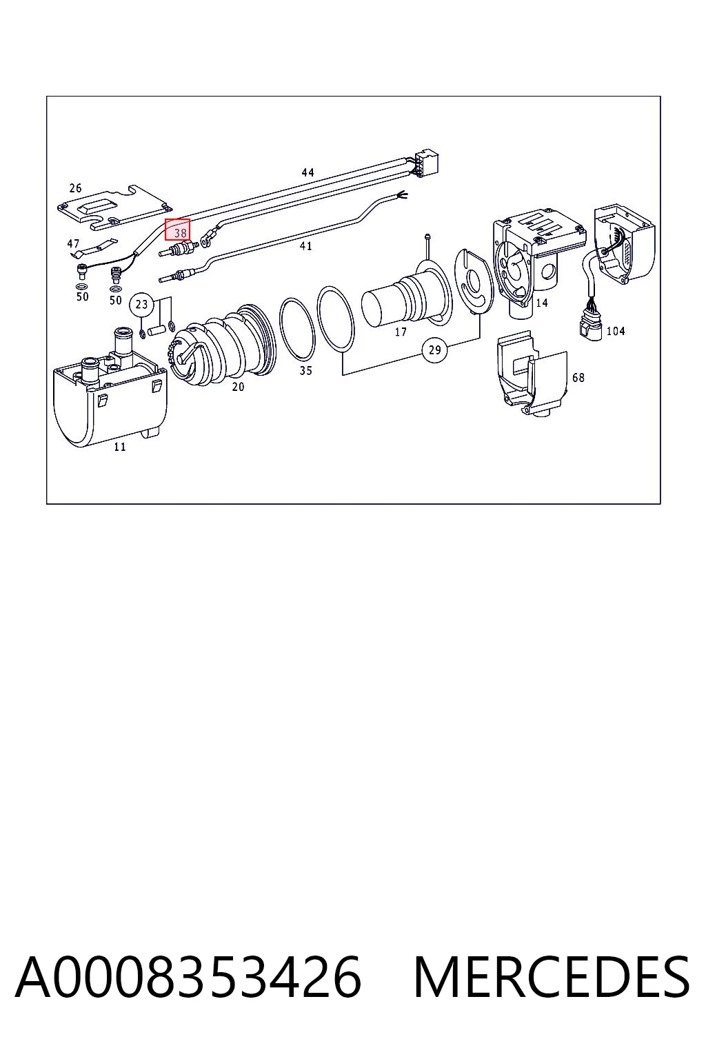 Свічка накалу 526340 Borg-Warner