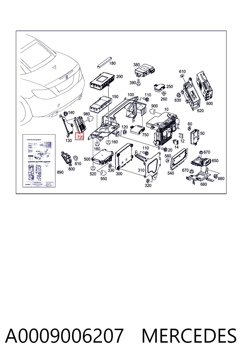 A0009006207 Mercedes Модуль управління (ЕБУ) паливного насоса