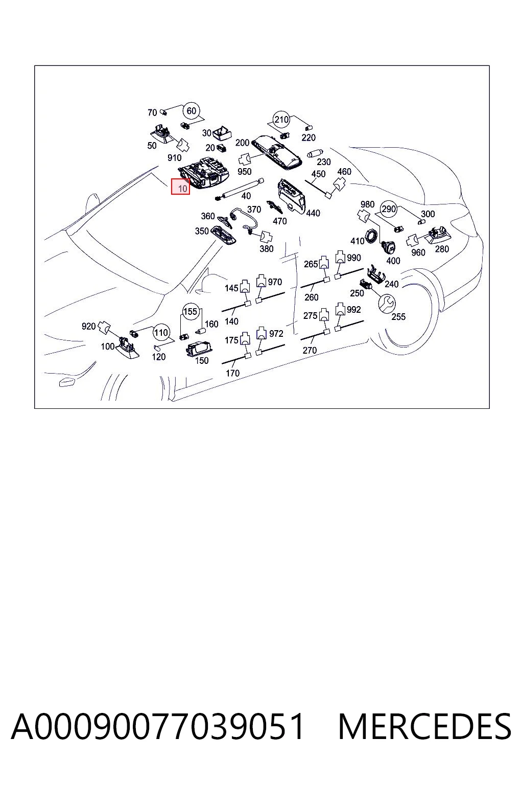A0009007703 Mercedes 