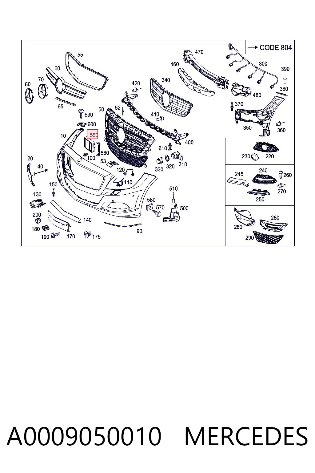 A0009050010 Mercedes Радарний датчик дистанції