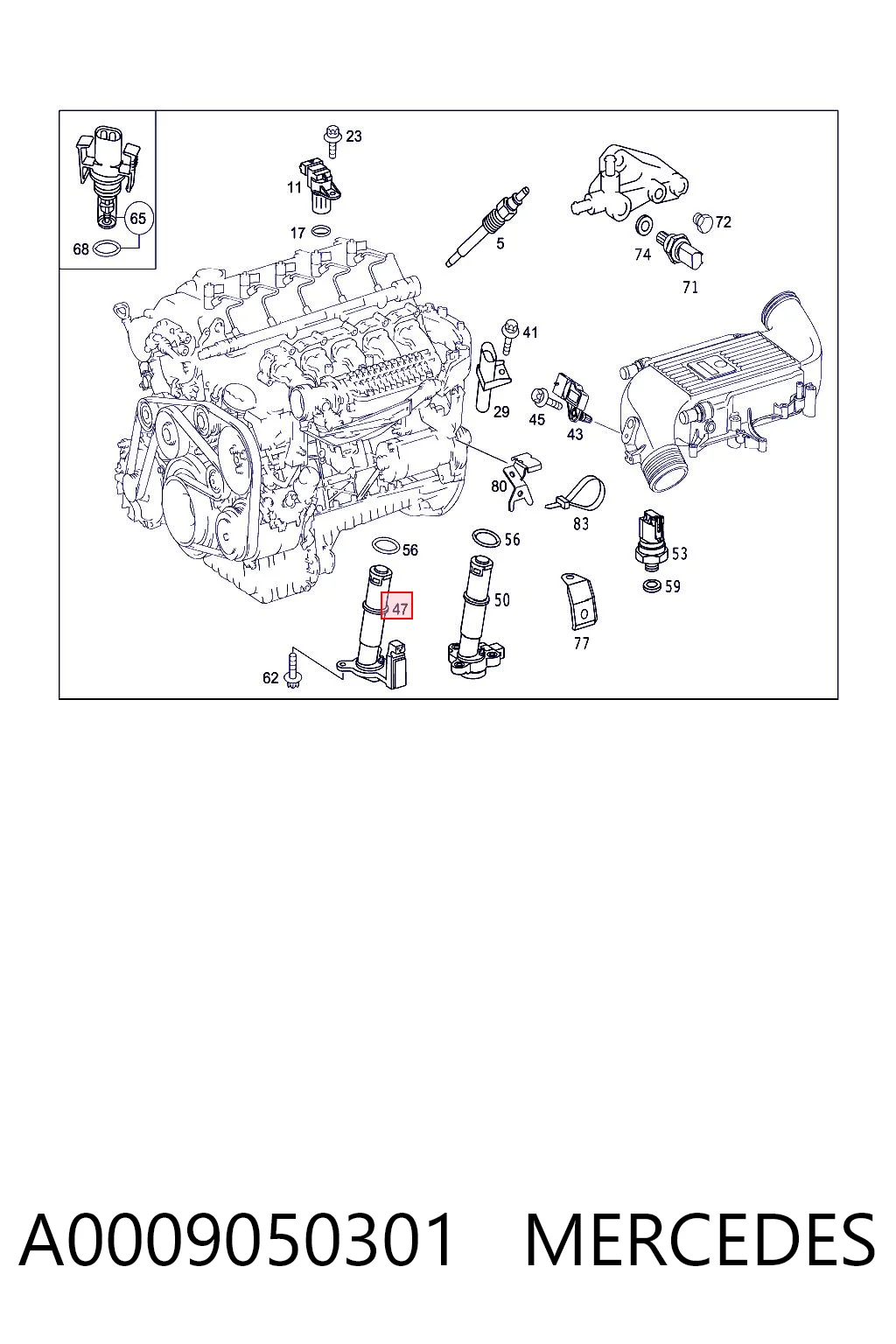 A0009050301 Mercedes Датчик показника тиску масла