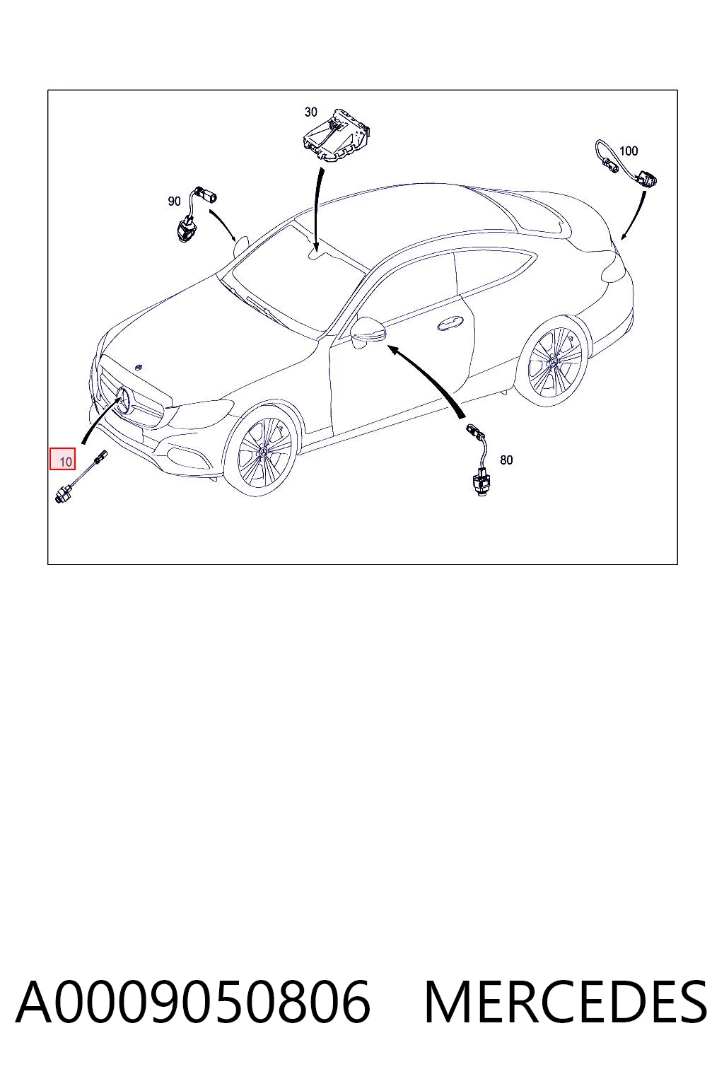 A0009050806 Mercedes Камера заднього виду