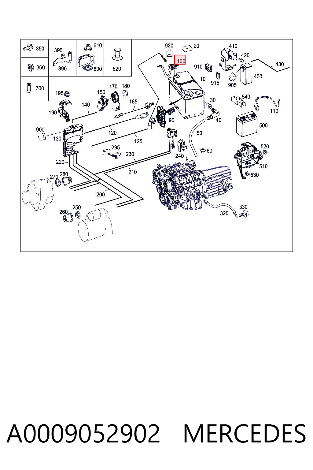 A0009052902 Mercedes 