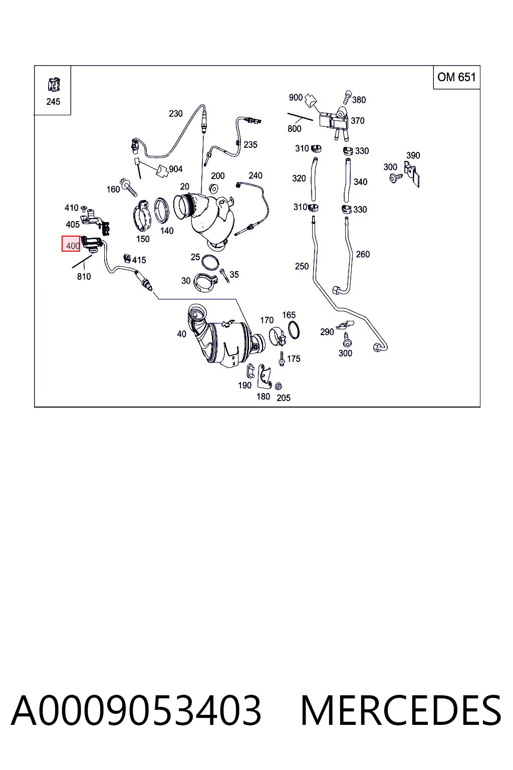A0009053403 Mercedes Датчик оксидів азоту NOX