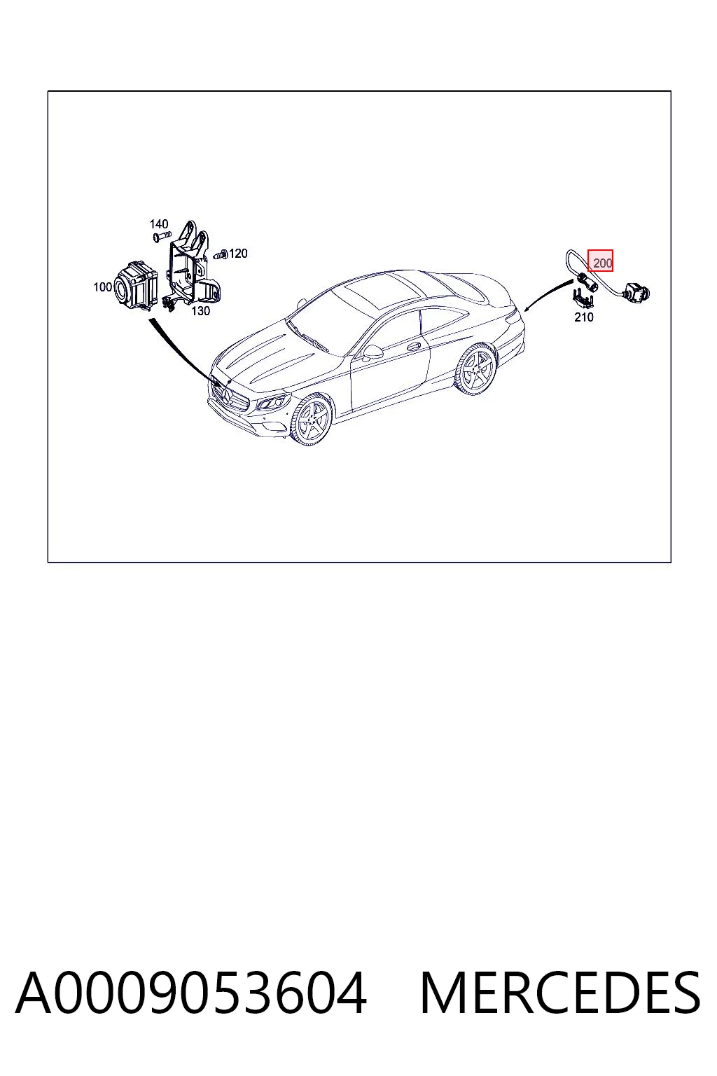 A0009053604 Mercedes Камера заднього виду