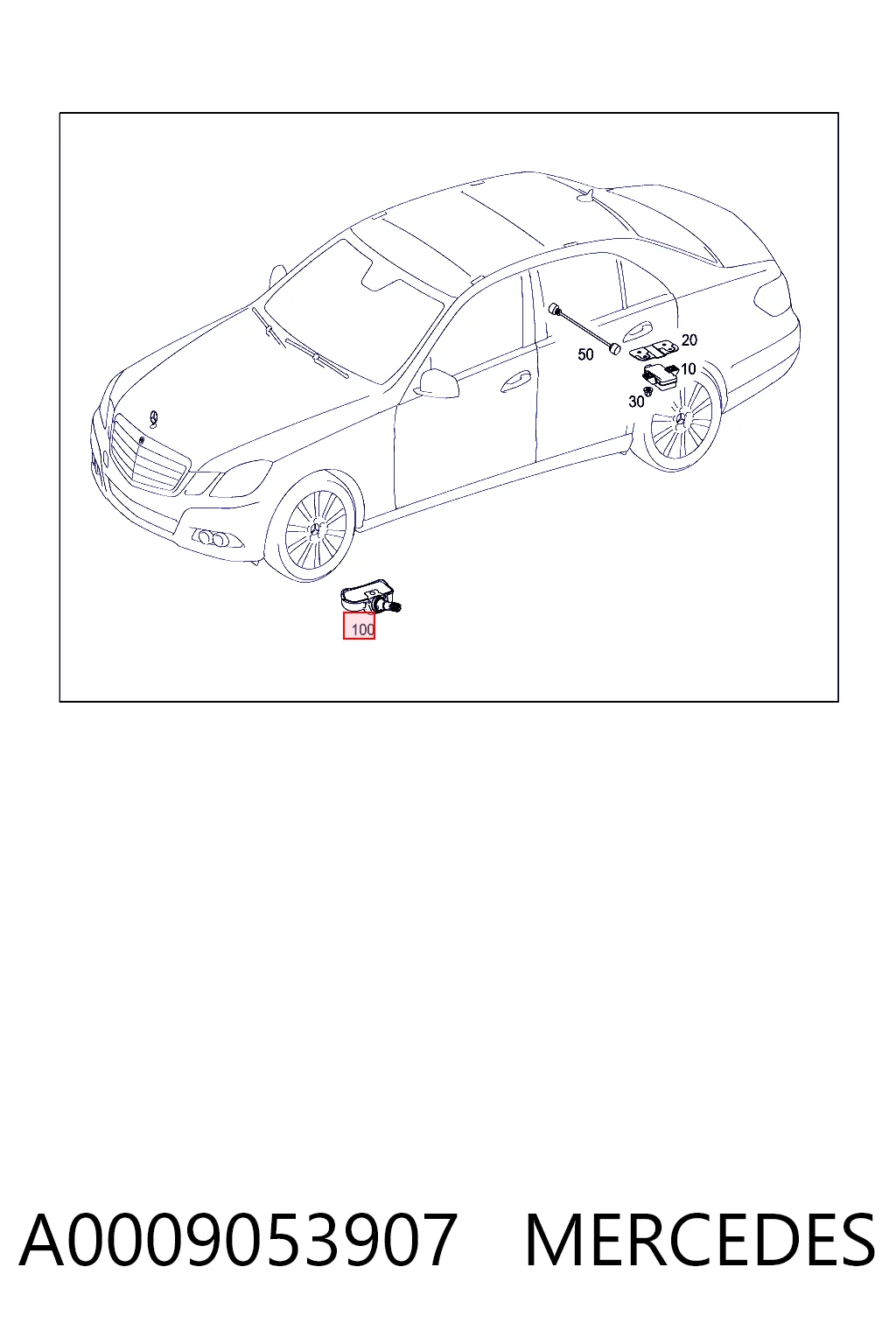 A0009053907 Mercedes Датчик шин