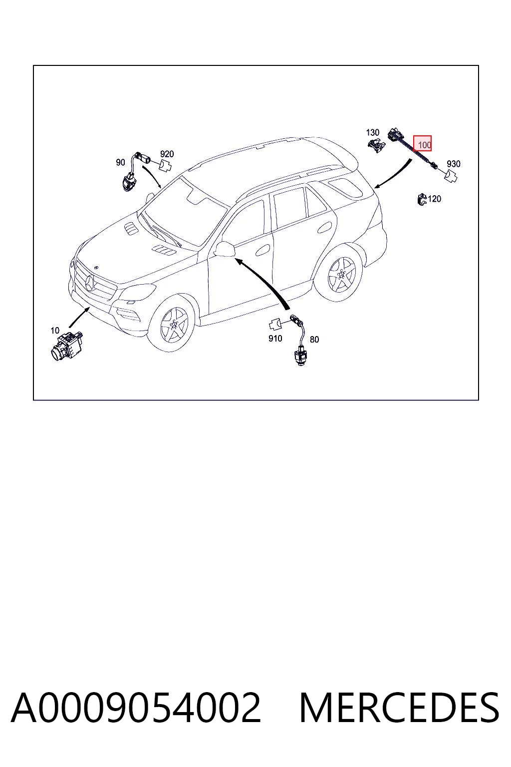 A0009054002 Mercedes Камера заднього виду