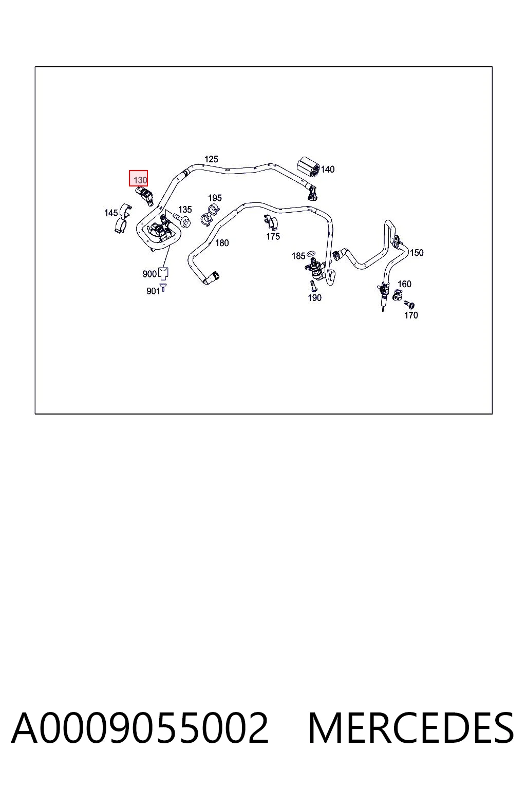 A0009055002 Mercedes Датчик тиску вихлопних газів