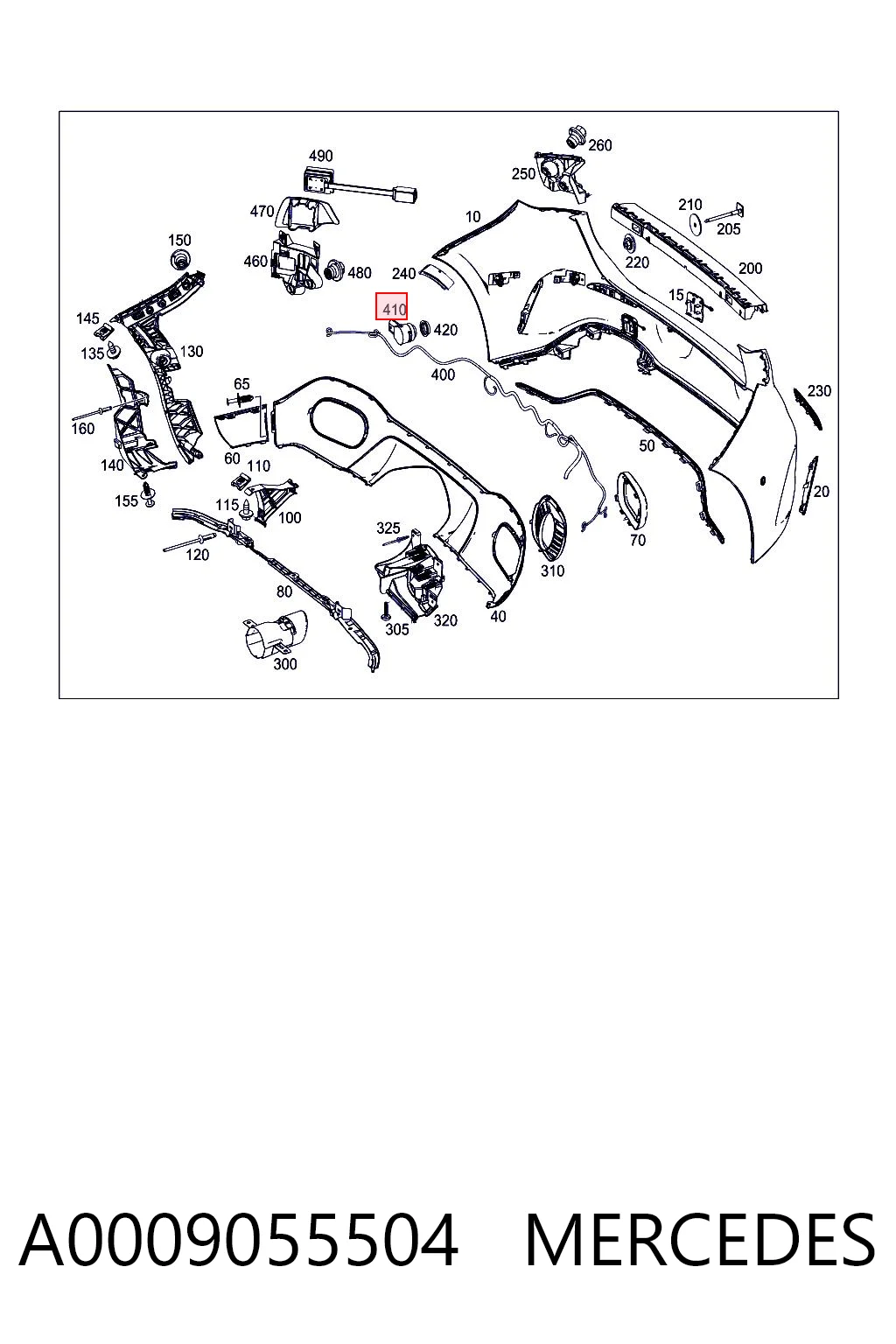 A0009055504 Mercedes Акустична паркувальна система