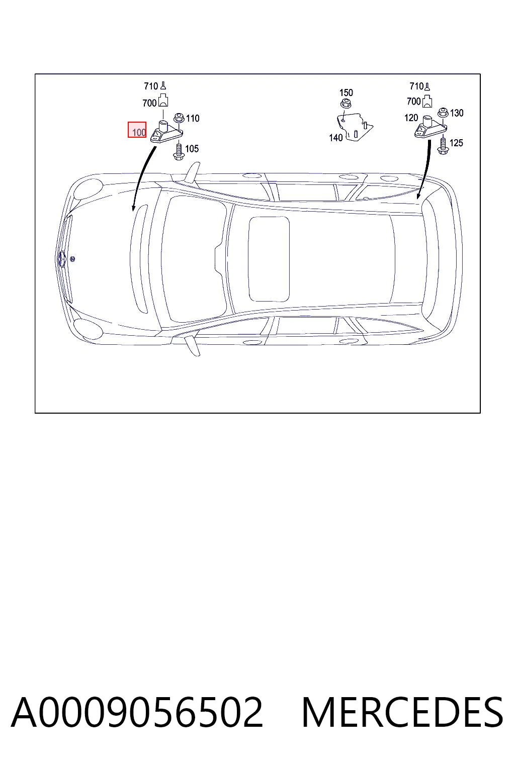 A0009056502 Mercedes Датчик вертикального прискорення