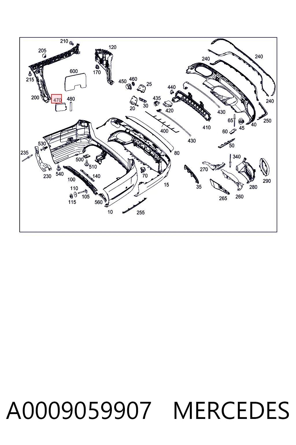 A0009059907 Mercedes Радарний датчик дистанції