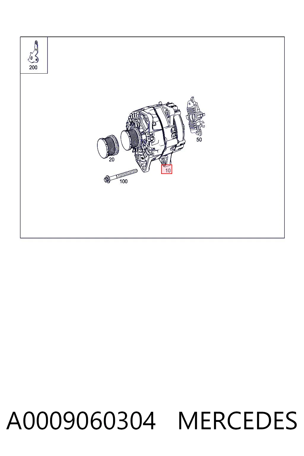 A0009060304 Mercedes Авто генератор