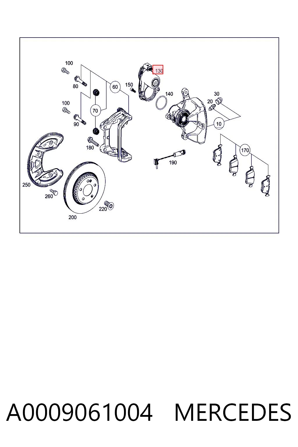 A0009061004 Mercedes Мотор приводу гальмівного супорта заднього стояночної системи