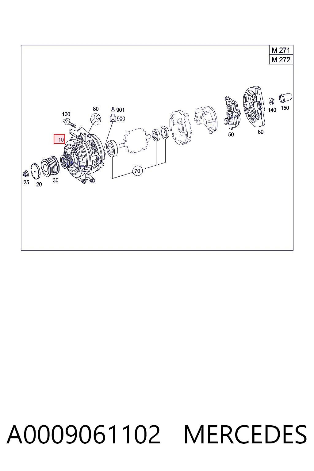 A0009061102 Mercedes Авто генератор