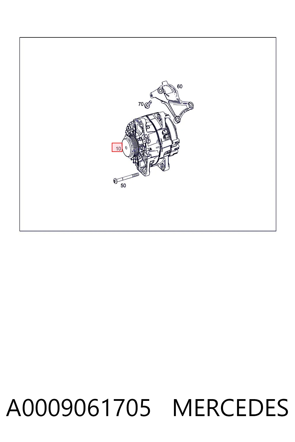 A0009061705 Mercedes Авто генератор