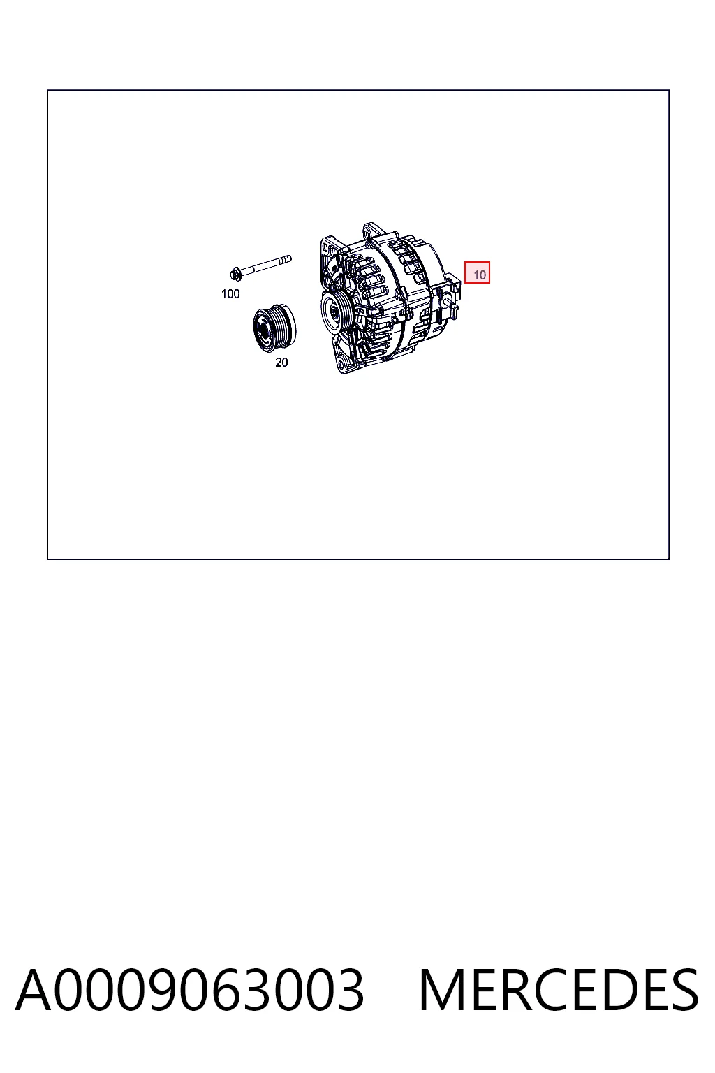 A0009063003 Mercedes Авто генератор