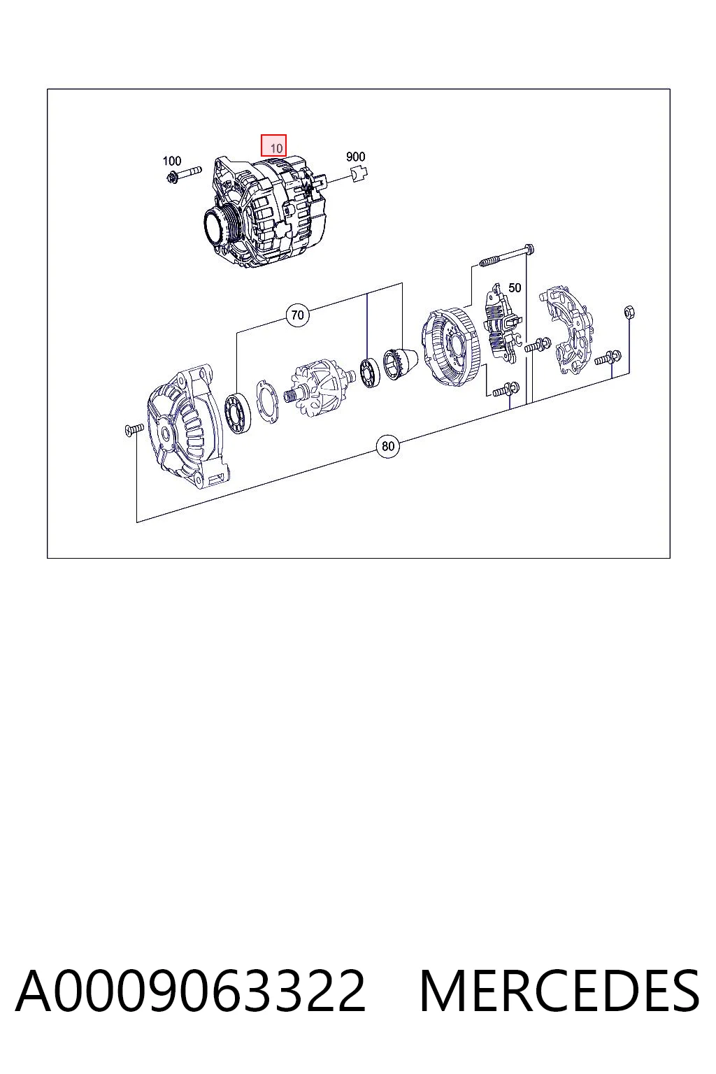 A0009063322 Mercedes Авто генератор