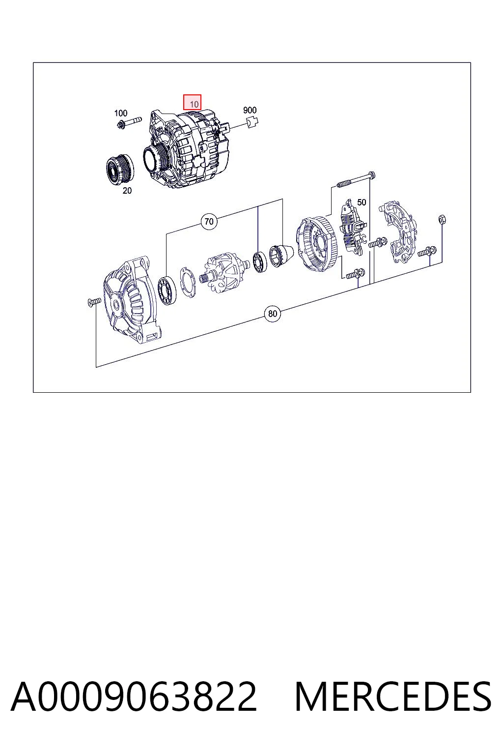 A0009063822 Mercedes Авто генератор