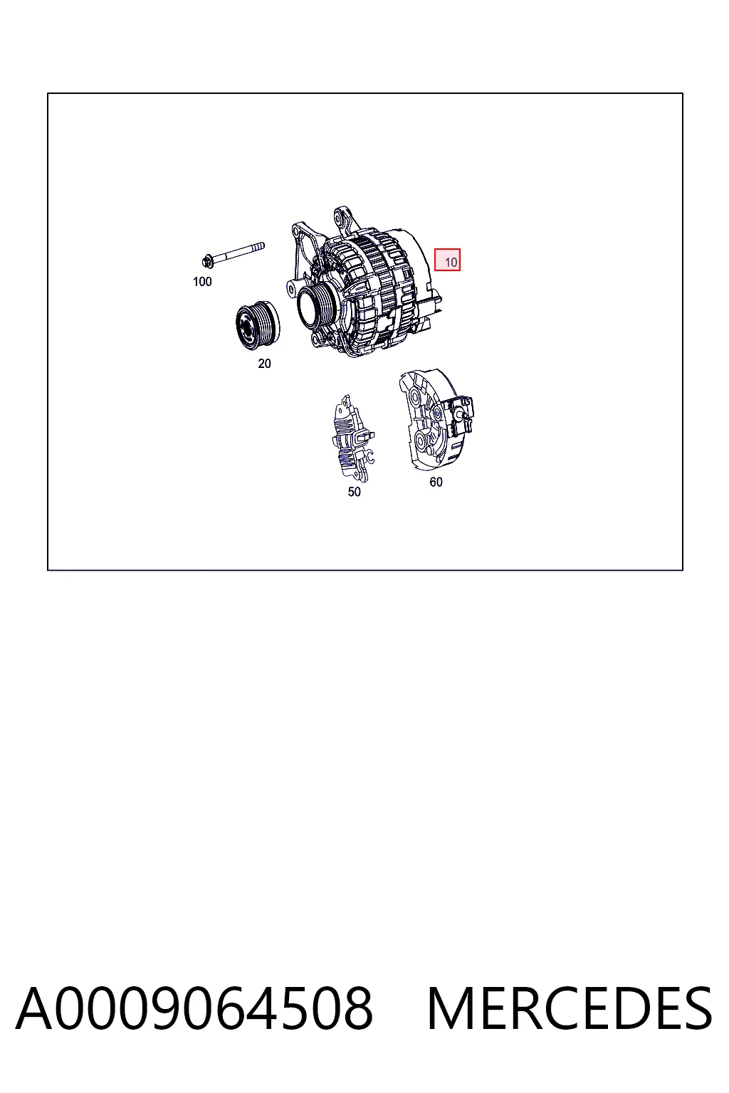 A0009064508 Mercedes Авто генератор