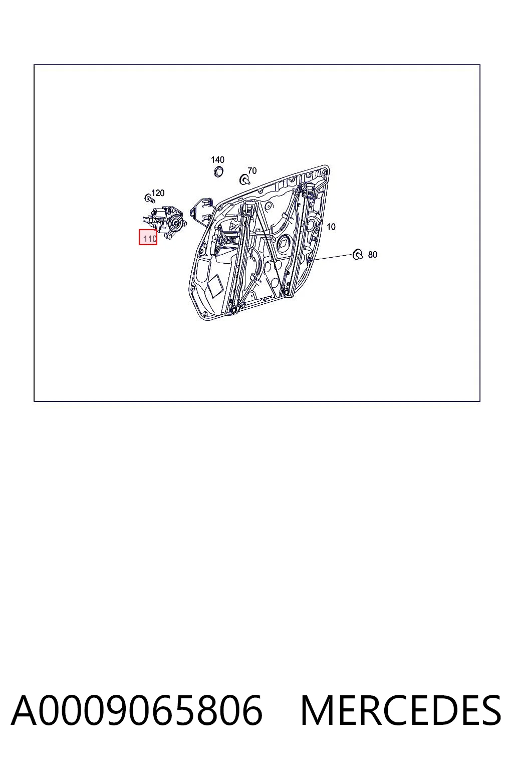 A0009065806 Mercedes Мотор склопідйомника водійських дверей