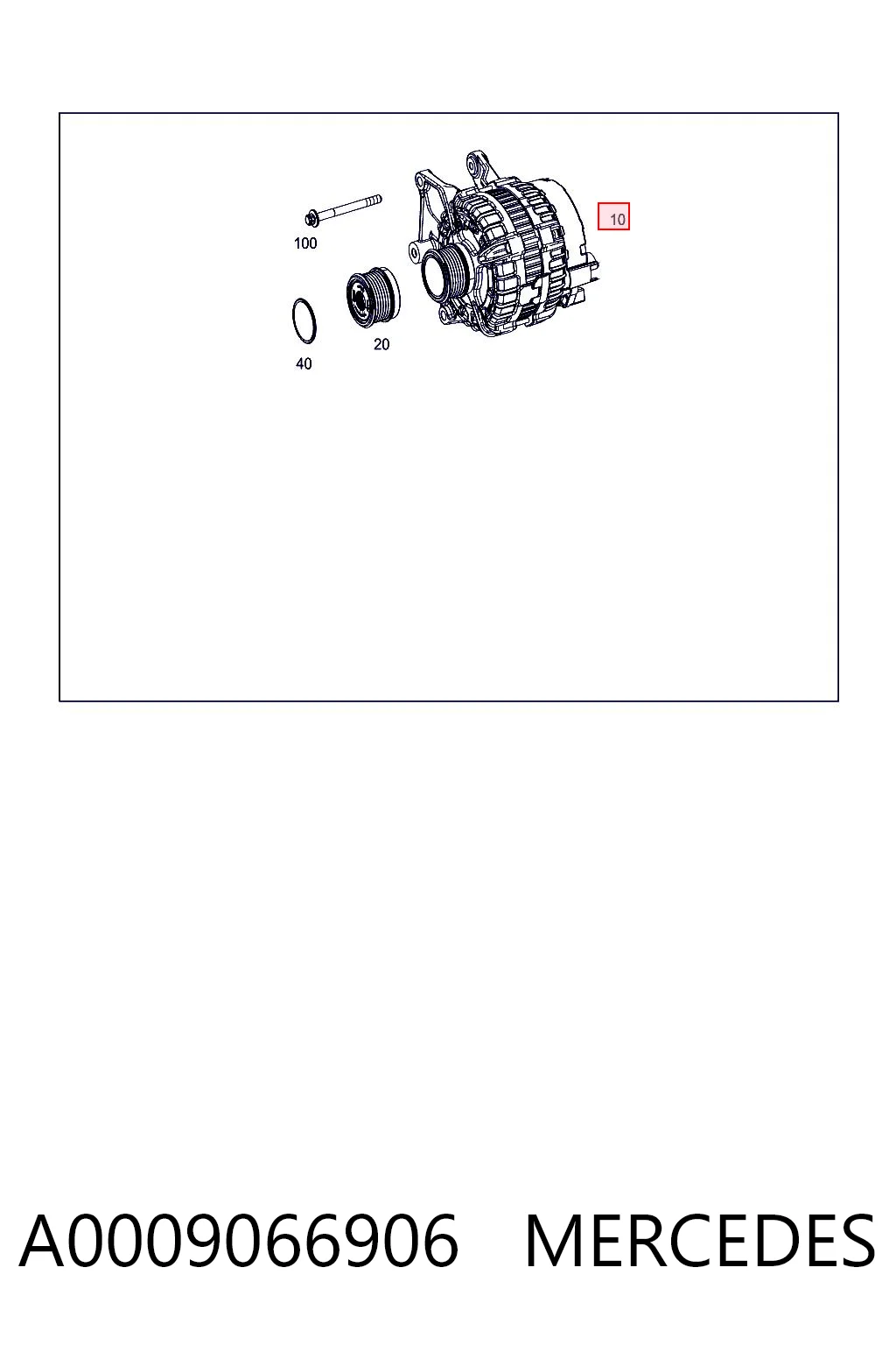 A0009066906 Mercedes Авто генератор