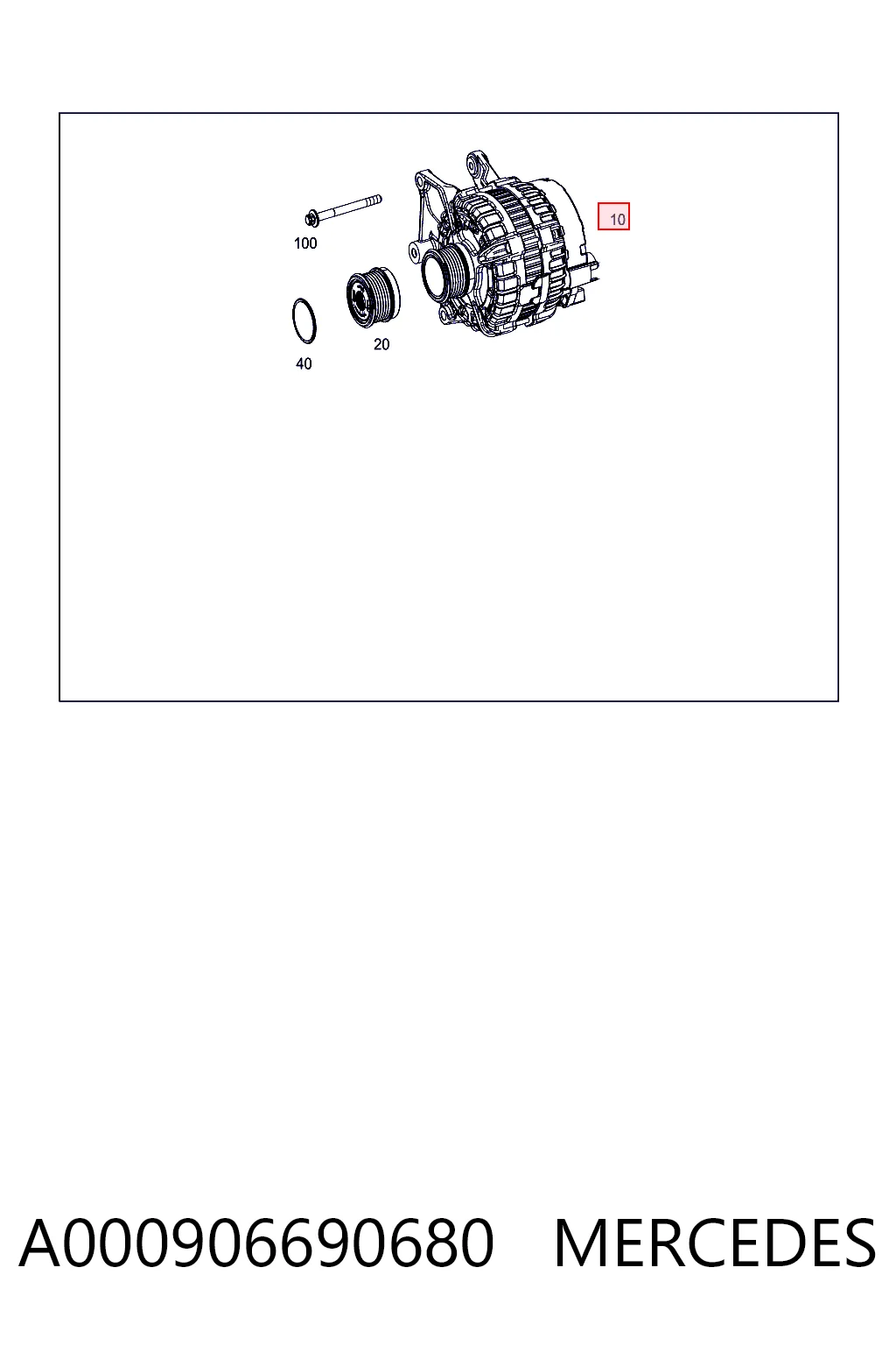 A000906690680 Mercedes Авто генератор