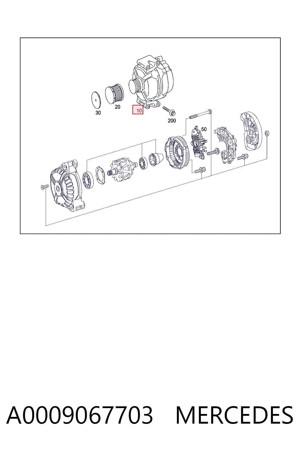 A0009067703 Mercedes Авто генератор