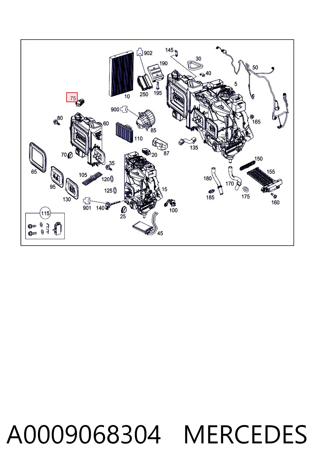 A0009068304 Mercedes Двигун заслінки рециркуляції повітря