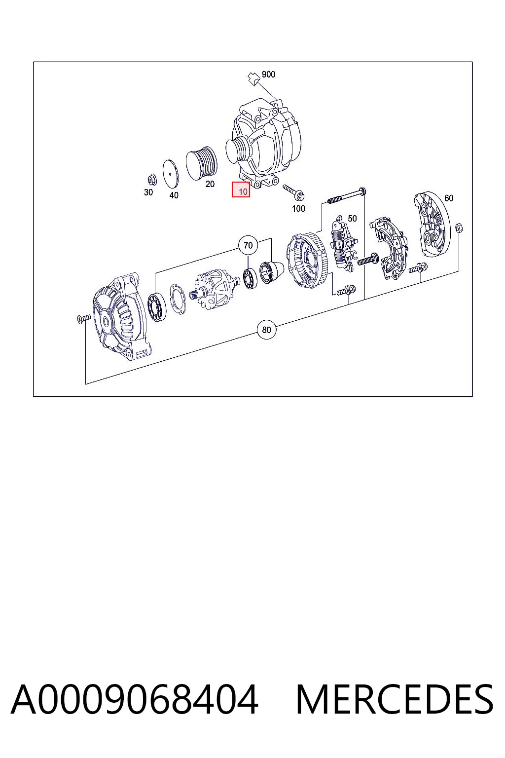 A0009068404 Mercedes Авто генератор