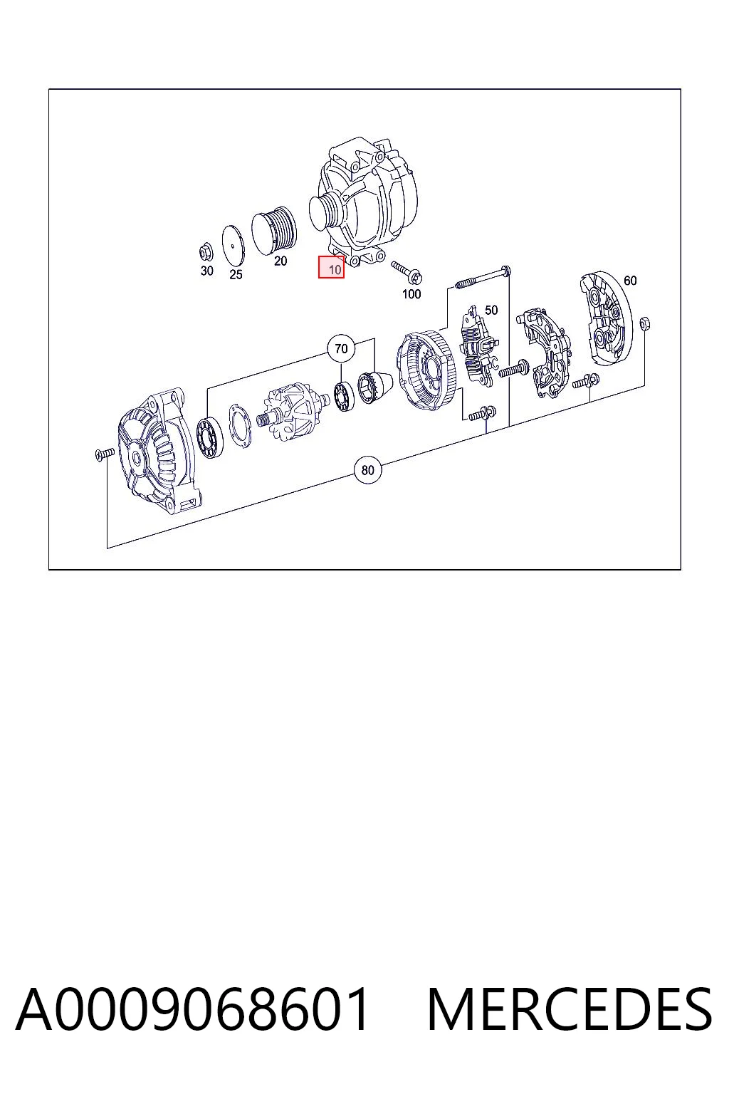 A0009068601 Mercedes Авто генератор