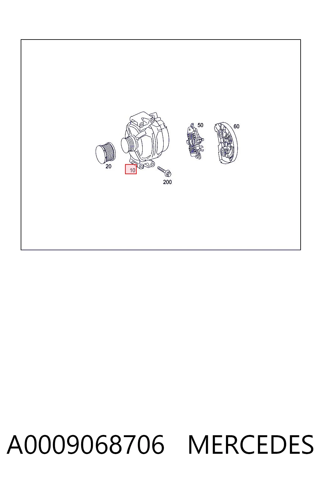 A0009068706 Mercedes Авто генератор