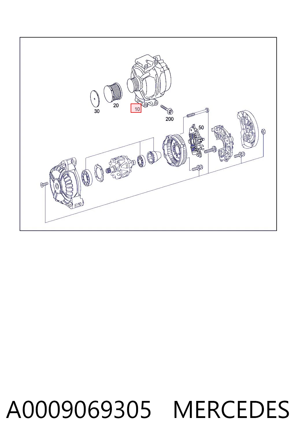 A0009069305 Mercedes Авто генератор