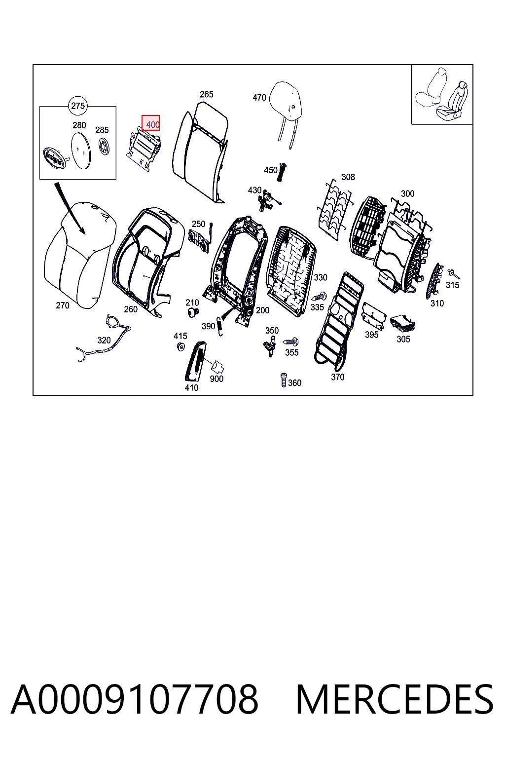 A0009107708 Mercedes 