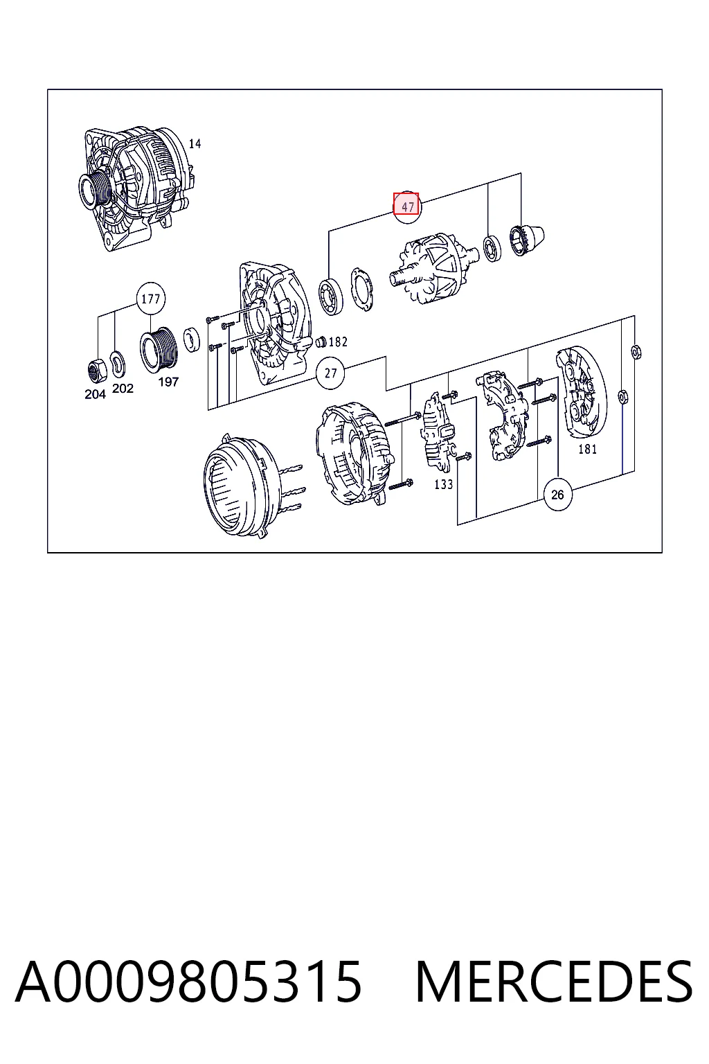 Купити Підшипник генератора Mercedes Benz Truck TRUCK ATEGO II 