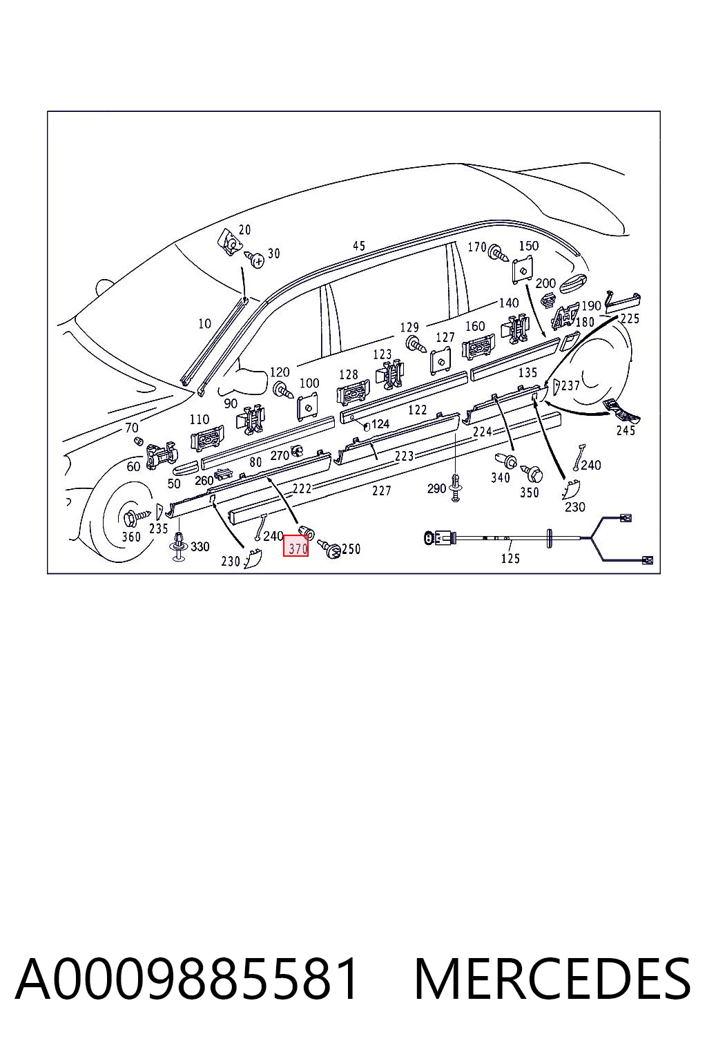 A0009885581 Mercedes 