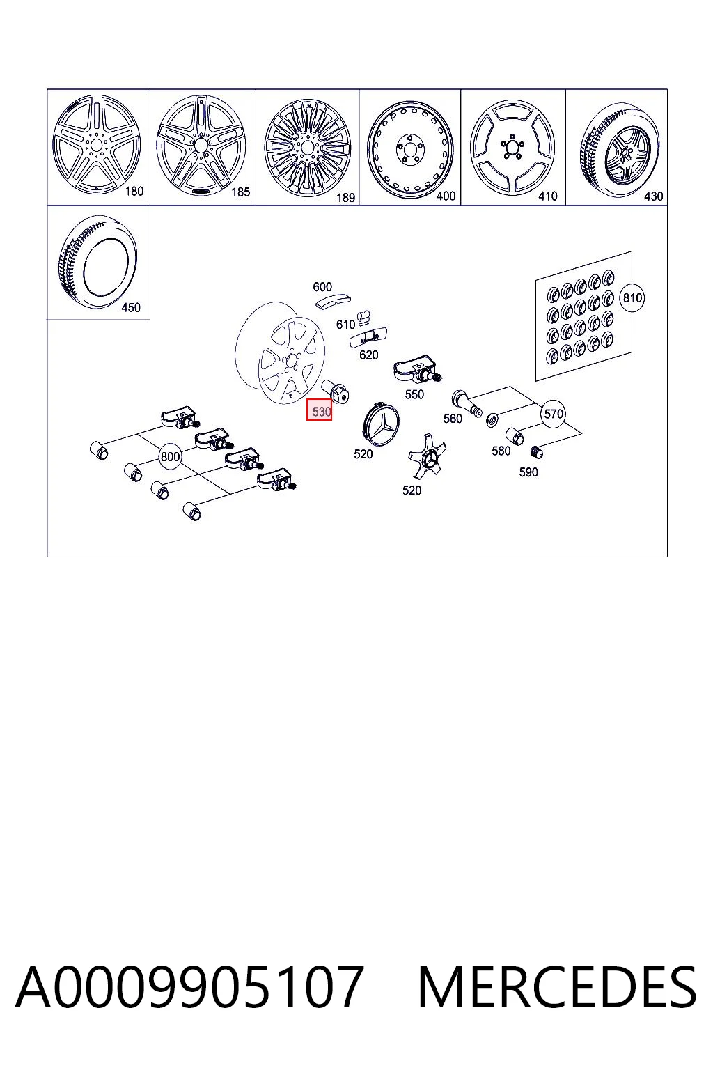 A0009905107 Mercedes Болти до колеса