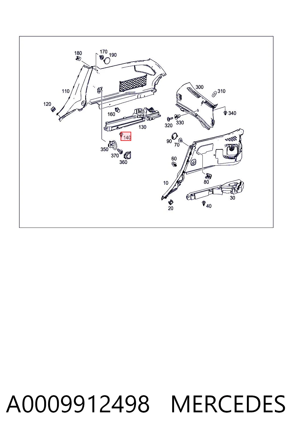 A0009912498 Mercedes 