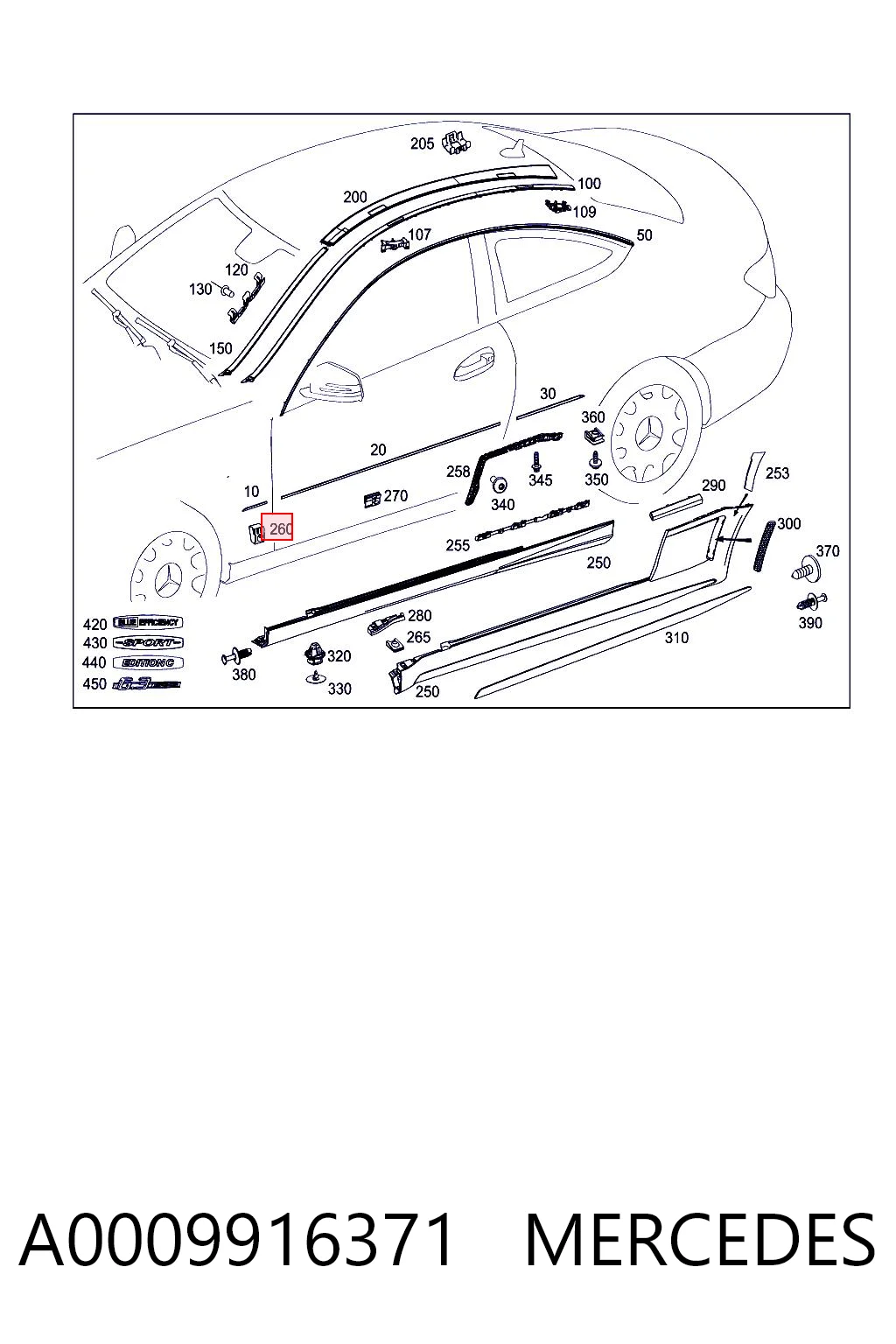 A0009916371 Mercedes 