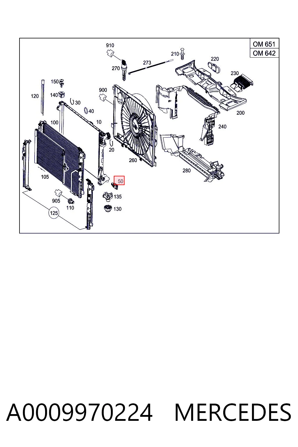 A0009970224 Mercedes Кришка / пробка радіатора