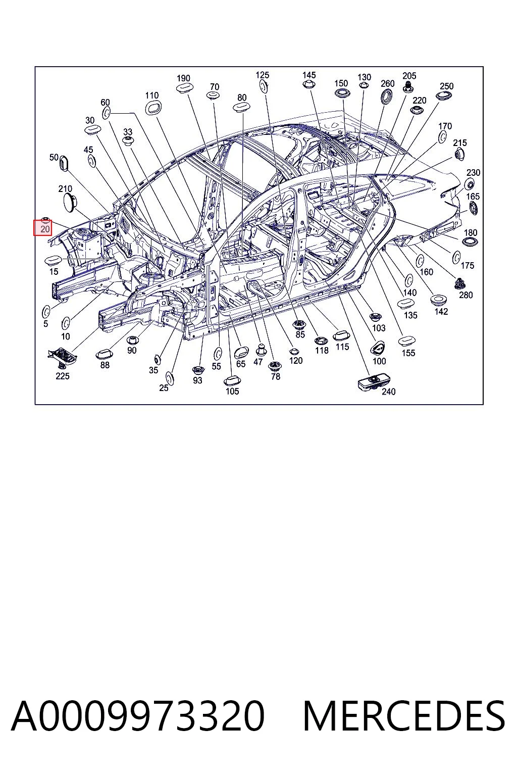 A0009973320 Mercedes Кришка бачка омивача