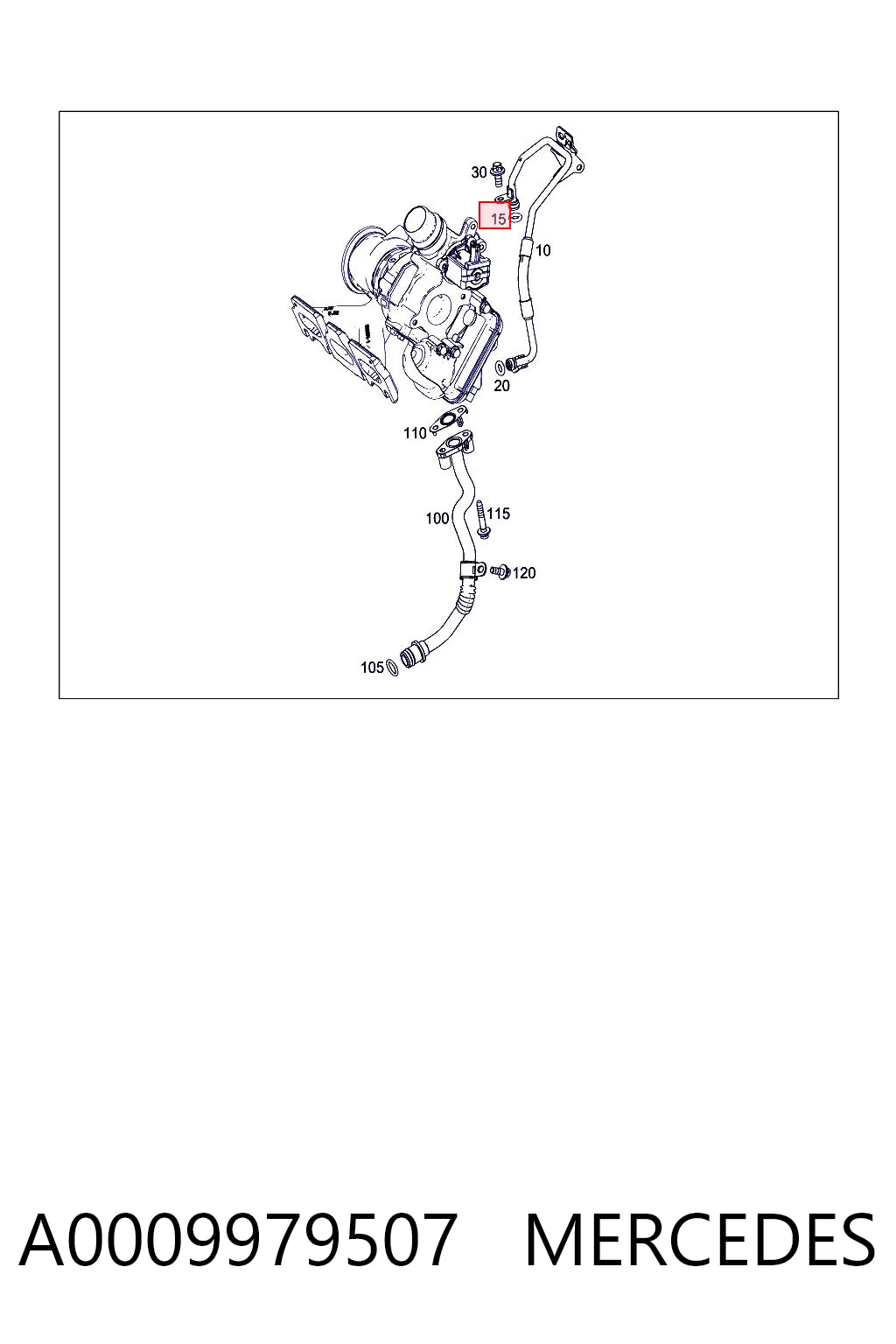 A0009979507 Mercedes Кільце інжектора