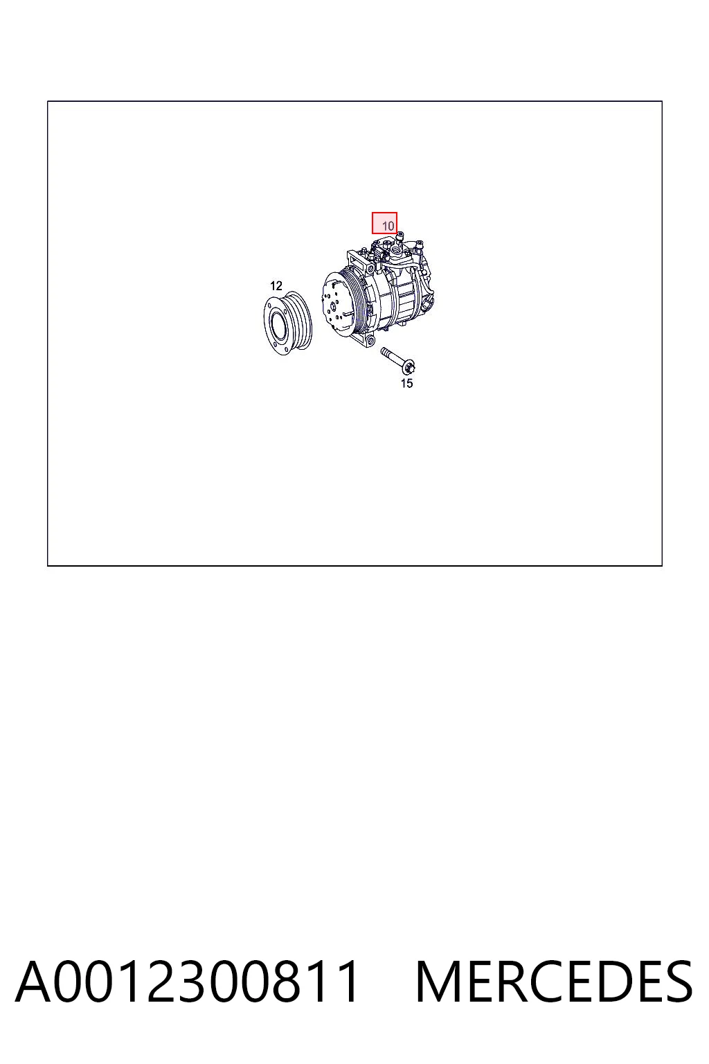 A0012300811 Mercedes Компресор холодоагенту