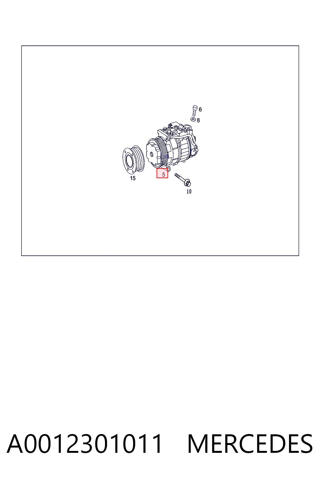 A0012301011 Mercedes Компресор холодоагенту