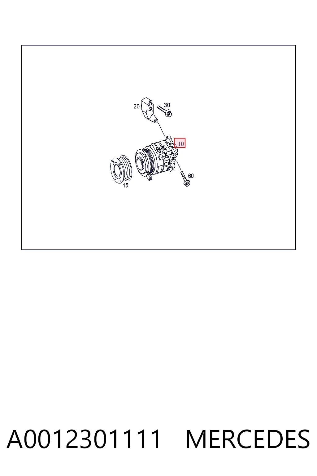 A0012301111 Mercedes Компресор холодоагенту