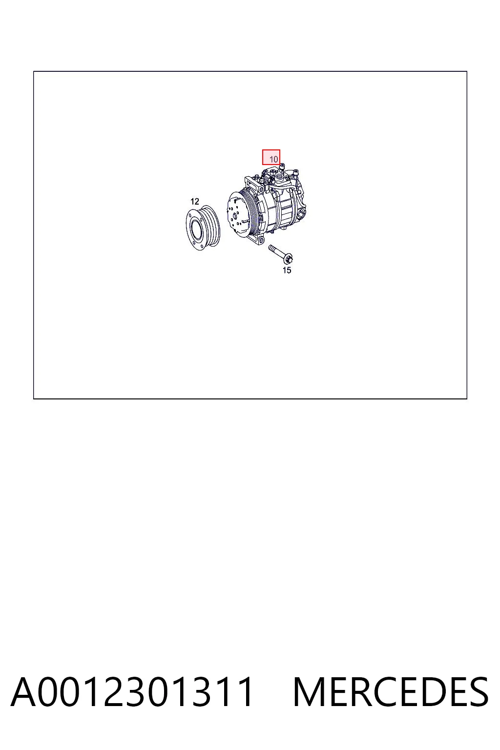 A0012301311 Mercedes Компресор холодоагенту